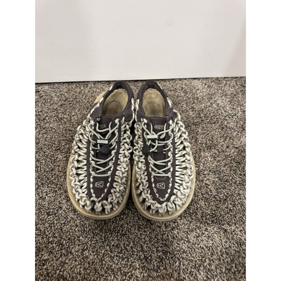 USED KEEN Women's Size 10 Uneek Classic Two Cord Sandal Grey White Size 6.5 - Picture 2 of 4